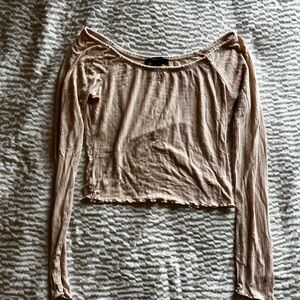 pink off the shoulder crop top